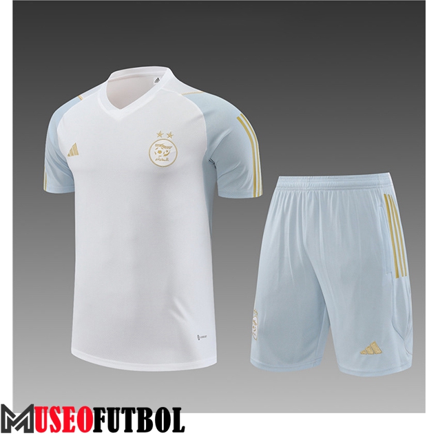 Camiseta Entrenamiento + Cortos Argelia Ninos Blanco 2023/2024