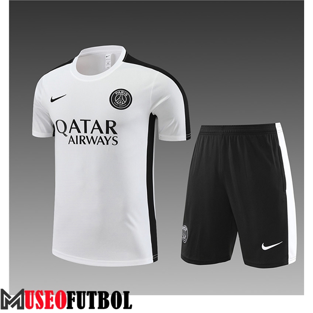 Camiseta Entrenamiento + Cortos PSG Ninos Blanco 2023/2024