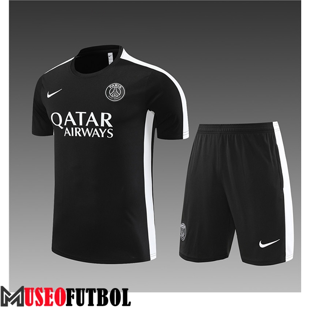 Camiseta Entrenamiento + Cortos PSG Ninos Negro 2023/2024