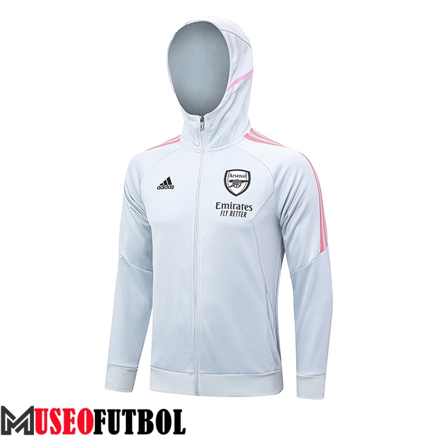 Chaqueta Con Capucha Arsenal Gris Claro 2023/2024