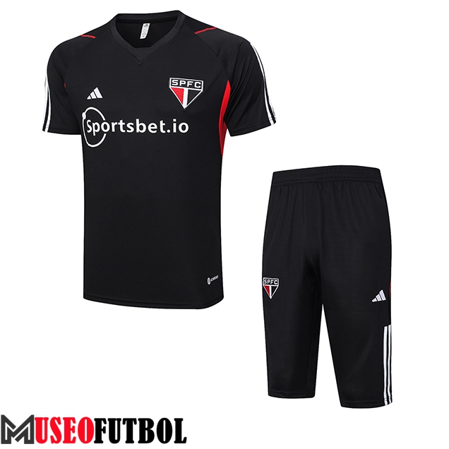 Camiseta Entrenamiento + Cortos Sao Paulo FC Negro 2023/2024