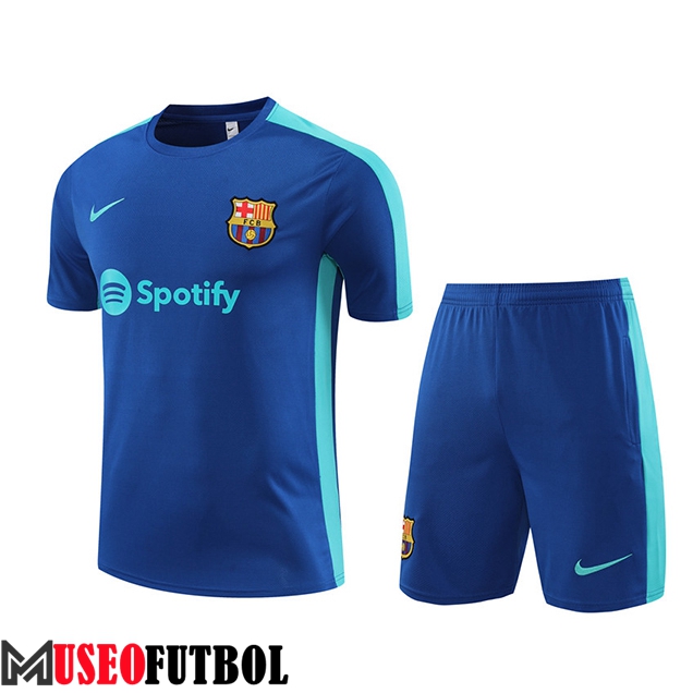 Camiseta Entrenamiento + Cortos FC Barcelona Azul 2023/2024