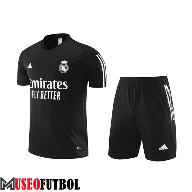 Camiseta Entrenamiento + Cortos Real Madrid Negro 2023/2024