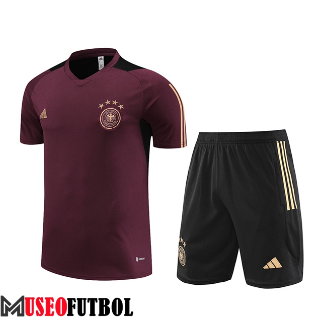 Camiseta Entrenamiento + Cortos Alemania Marrón 2023/2024 -02