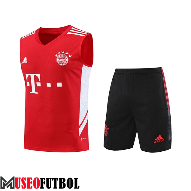 Camiseta Entrenamiento sin mangas + Cortos Bayern Munich Rojo 2023/2024 -02