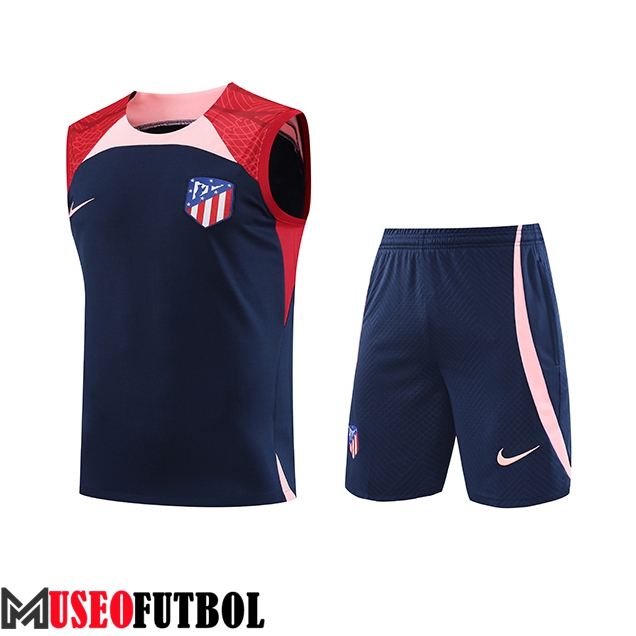 Camiseta Entrenamiento sin mangas + Cortos Atletico Madrid Azul marino 2023/2024 -02