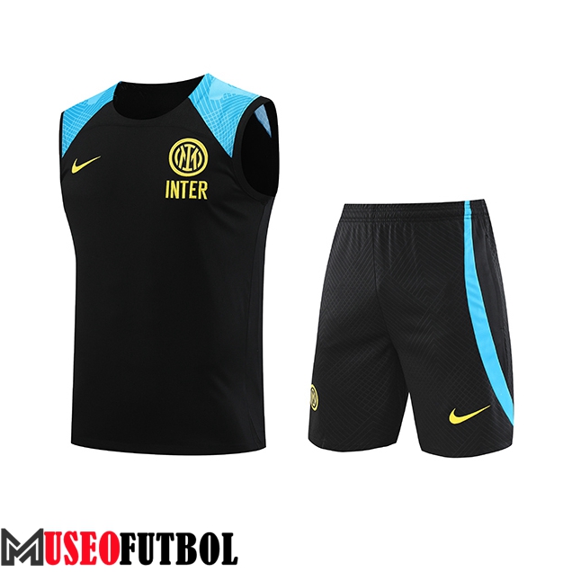 Camiseta Entrenamiento sin mangas + Cortos Inter Milan Negro 2023/2024