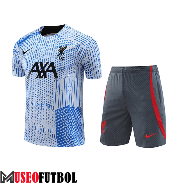 Camiseta Entrenamiento + Cortos FC Liverpool Azul Claro 2023/2024