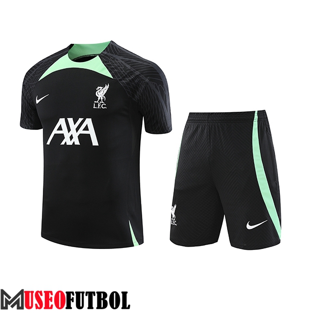 Camiseta Entrenamiento + Cortos FC Liverpool Negro 2023/2024