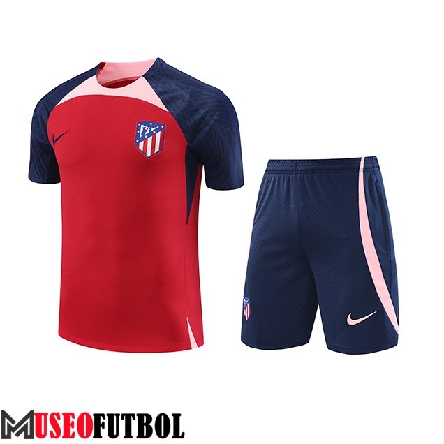 Camiseta Entrenamiento + Cortos Atletico Madrid Rojo 2023/2024 -02