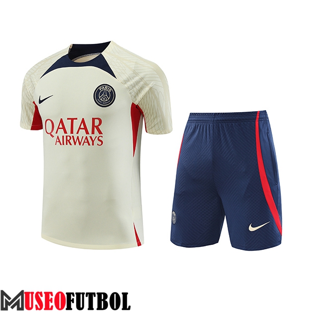 Camiseta Entrenamiento + Cortos PSG Amarillo 2023/2024 -02