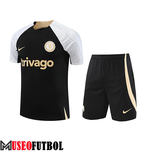 Camiseta Entrenamiento + Cortos FC Chelsea Negro 2023/2024