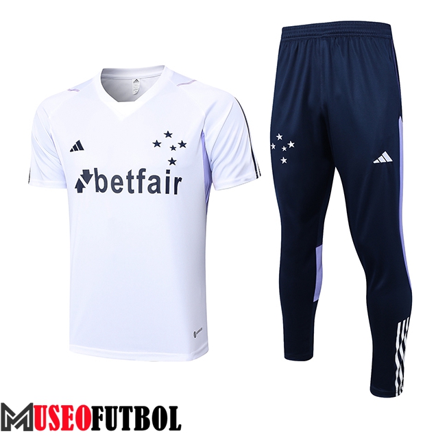 Camiseta Entrenamiento + Pantalones Cruzeiro Blanco 2023/2024