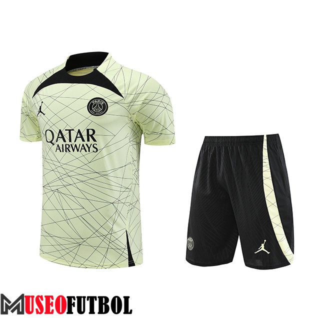 Camiseta Entrenamiento + Cortos PSG Amarillo 2023/2024 -03