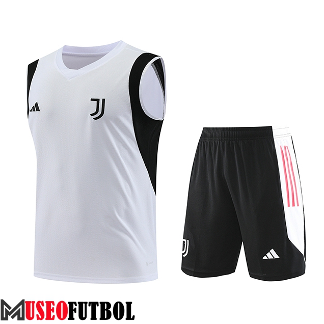 Camiseta Entrenamiento sin mangas + Cortos Juventus Blanco 2023/2024 -03