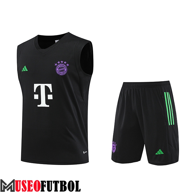 Camiseta Entrenamiento sin mangas + Cortos Bayern Munich Negro 2023/2024 -02