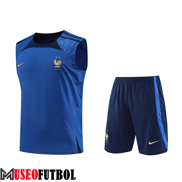 Camiseta Entrenamiento sin mangas + Cortos Francia Azul 2023/2024