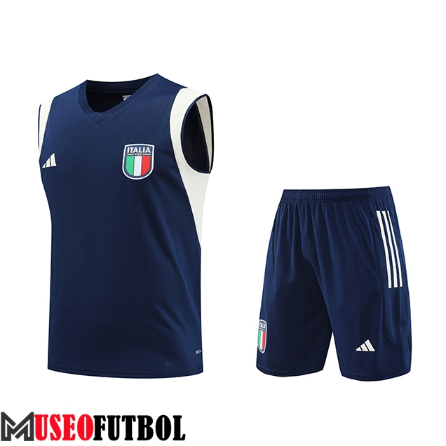 Camiseta Entrenamiento sin mangas + Cortos Italia Azul marino 2023/2024