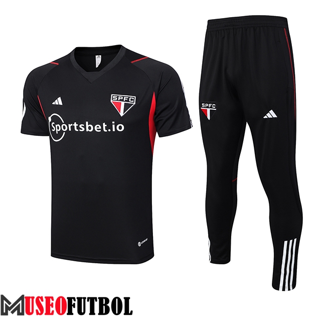 Camiseta Entrenamiento + Pantalones Sao Paulo FC Negro 2023/2024