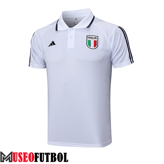 Camiseta Polo Italia Blanco 2023/2024 -02