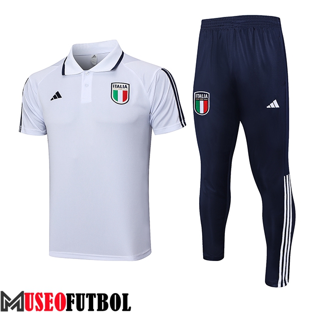 Camiseta Polo Italia Blanco 2023/2024 -02