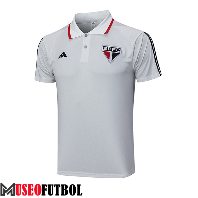 Camiseta Polo Sao Paulo FC Gris Claro 2023/2024