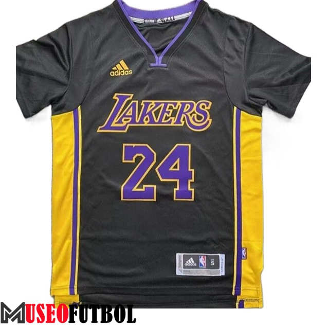 Camisetas Los Angeles Lakers (BRYANT #24) 2023/24 Negro/Amarillo