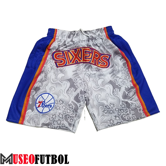 Cortos NBA Philadelphia 76ers Gris