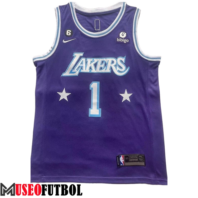 Camisetas Los Angeles Lakers (RUSSELL #1) 2023/24 Violeta