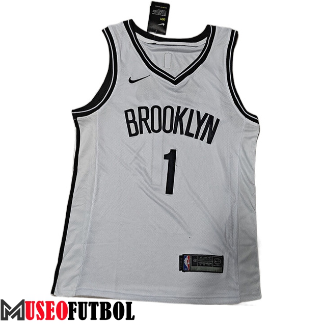 Camisetas Brooklyn Nets (BRIDGES #1) 2023/24 Blanco