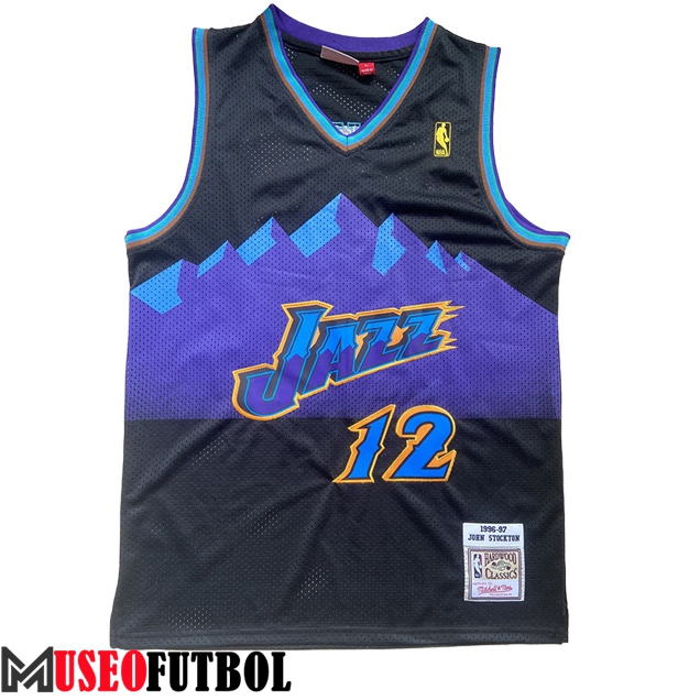 Camisetas Utah Jazz (STOCKTON #12) 2023/24 Negro