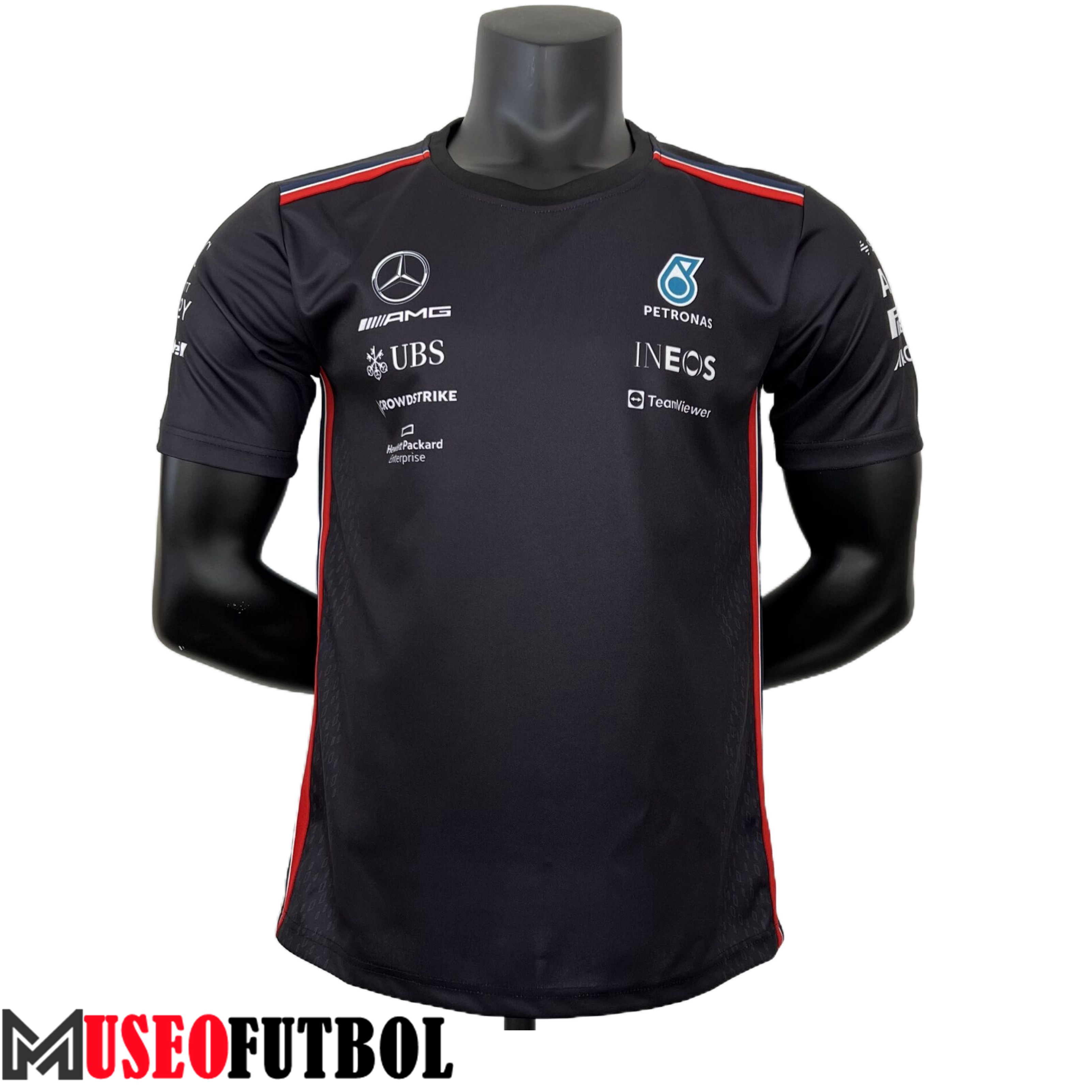 Camiseta de manga corta F1 Mercedes Benz Team Negro 2023 -02