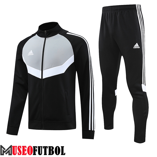 Chandal Equipos De Futbol - Chaqueta Adidas Negro/Gris 2023/2024