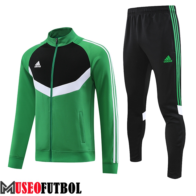 Chandal Equipos De Futbol - Chaqueta Adidas Verde/Negro 2023/2024