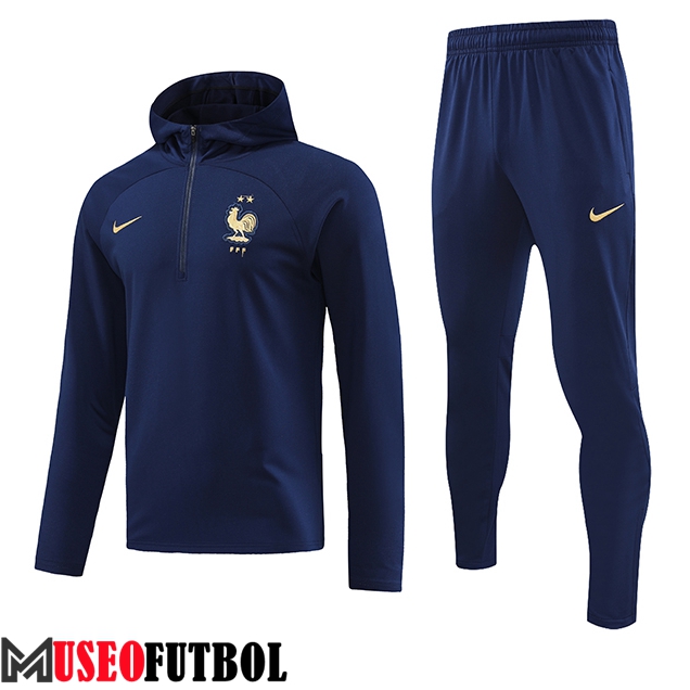 Chaqueta Con Capucha Chandal Francia Azul marino 2023/2024