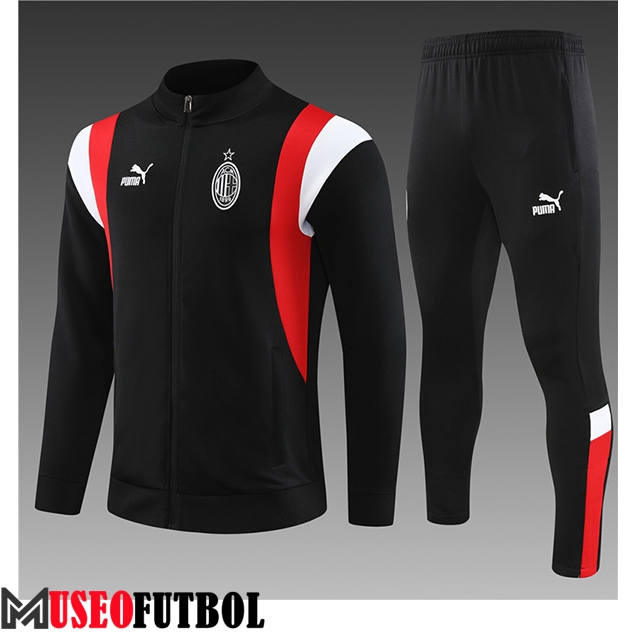 Chandal Equipos De Futbol - Chaqueta AC Milan Ninos Negro 2023/2024