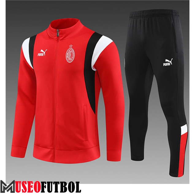 Chandal Equipos De Futbol - Chaqueta AC Milan Ninos Rojo 2023/2024