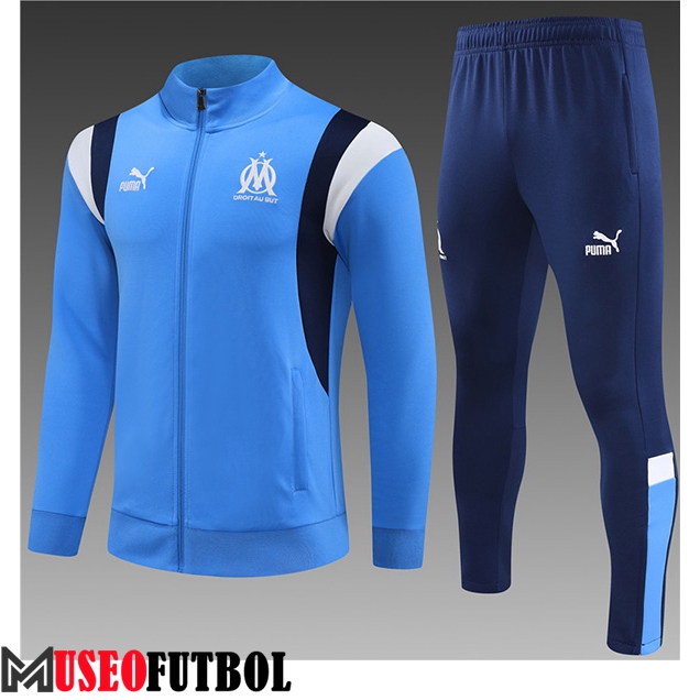 Chandal Equipos De Futbol - Chaqueta Marsella Ninos Azul Claro 2023/2024