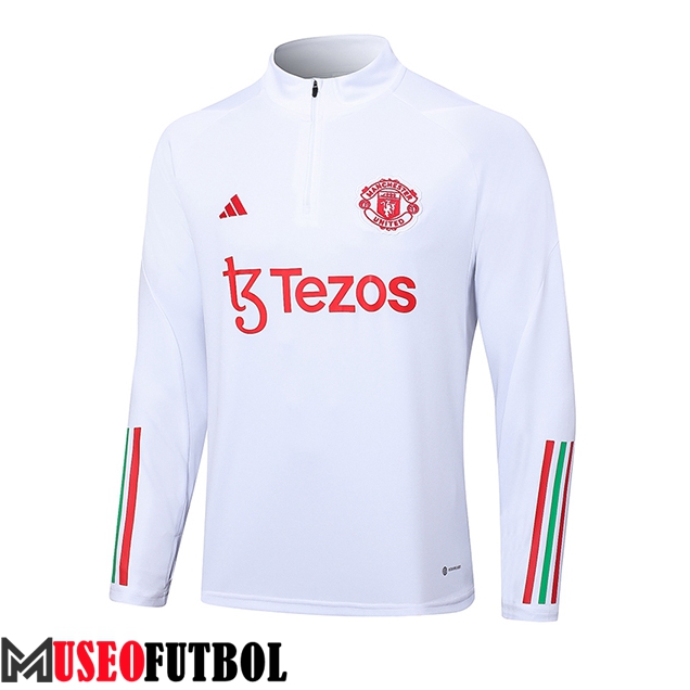 Sudadera De Entrenamiento Manchester United Blanco 2023/2024 -02