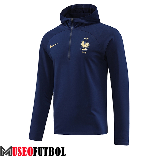 Sudadera De Entrenamiento Capucha Francia Azul marino 2023/2024