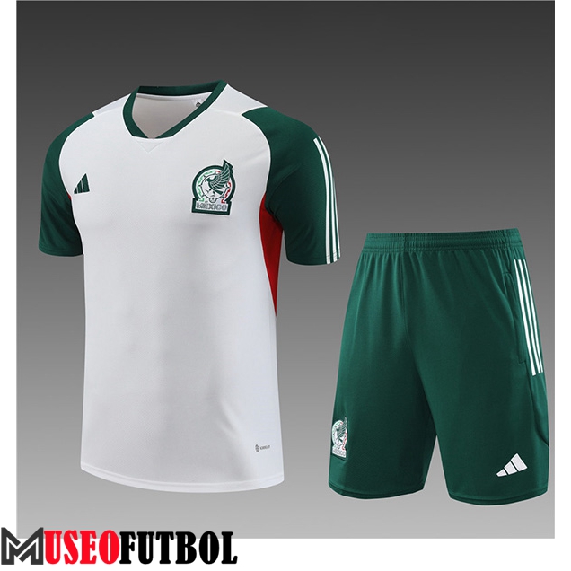 Camiseta Entrenamiento + Cortos México Ninos Blanco 2023/2024