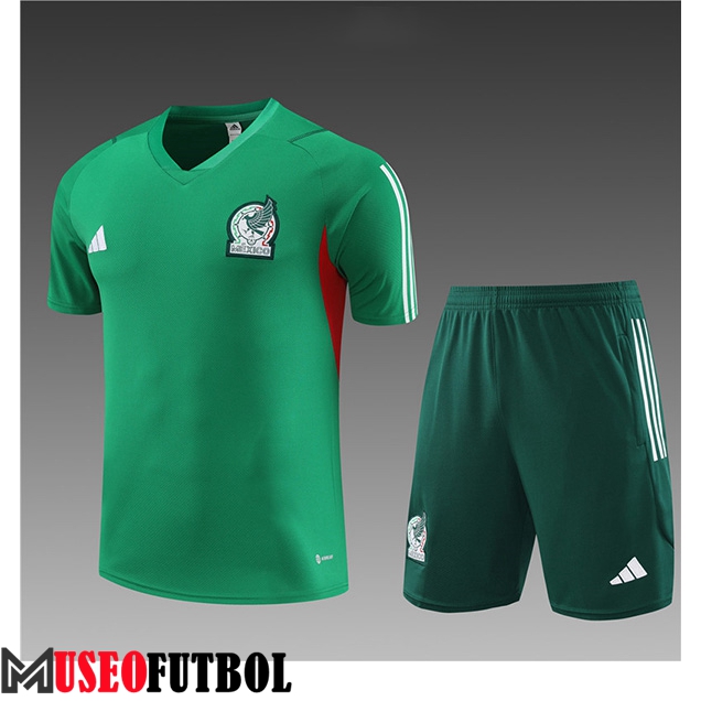 Camiseta Entrenamiento + Cortos México Ninos Verde 2023/2024