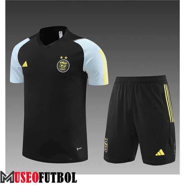 Camiseta Entrenamiento + Cortos Argelia Ninos Negro 2023/2024