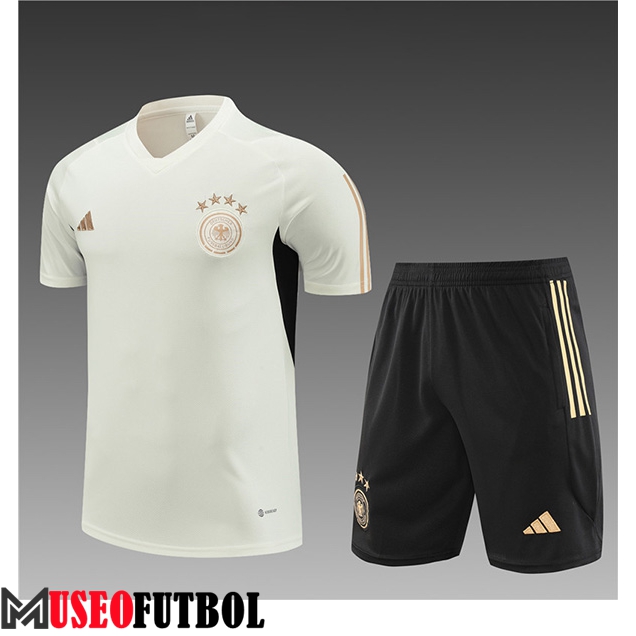 Camiseta Entrenamiento + Cortos Alemania Ninos Blanco 2023/2024