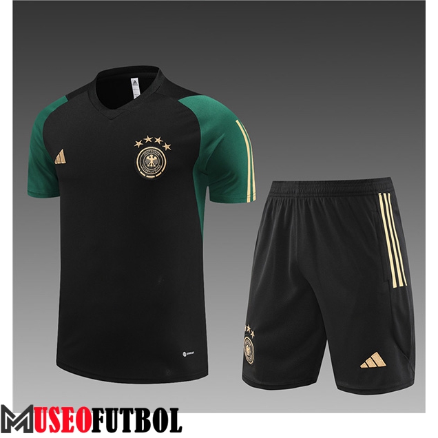 Camiseta Entrenamiento + Cortos Alemania Ninos Negro 2023/2024