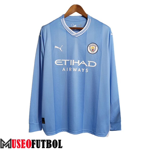 Camisetas De Futbol Manchester City Primera Manga Larga 2023/2024