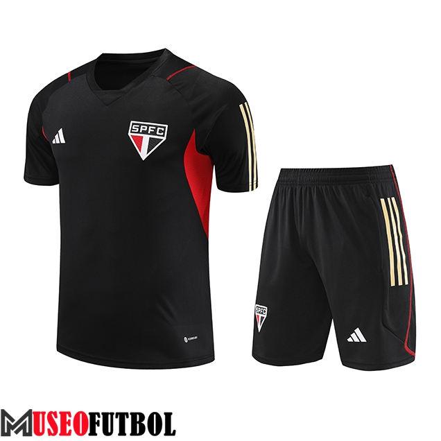 Camiseta Entrenamiento + Cortos Sao Paulo FC Negro 2023/2024 -02