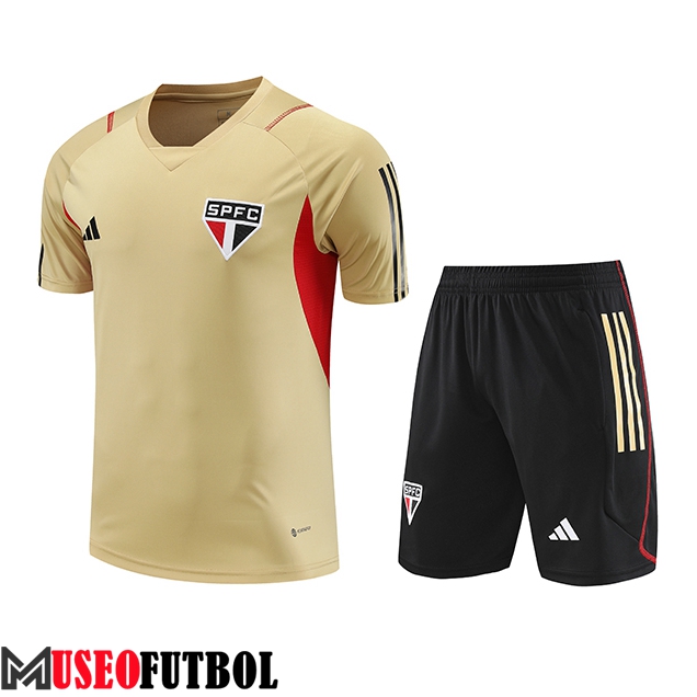 Camiseta Entrenamiento + Cortos Sao Paulo FC Marrón 2023/2024