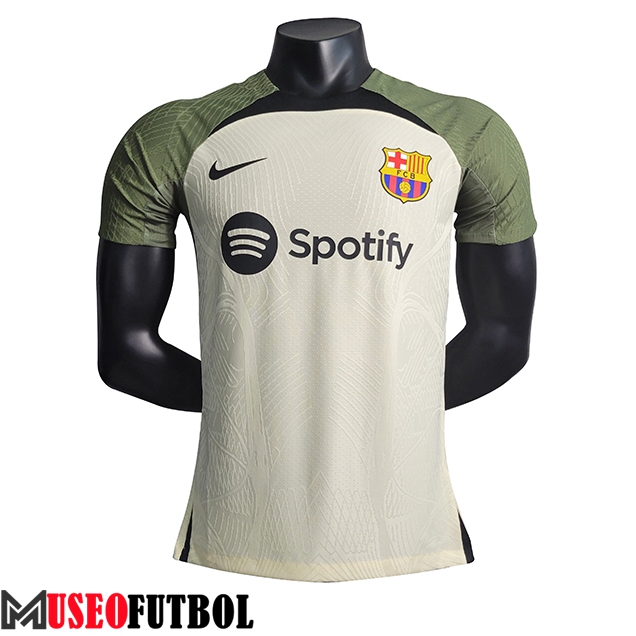 Camiseta Entrenamiento FC Barcelona Blanco/Verde 2023/2024