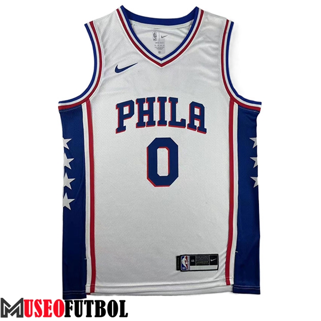 Camisetas Philadelphia 76ers (MAXEY #0) 2023/24 Blanco